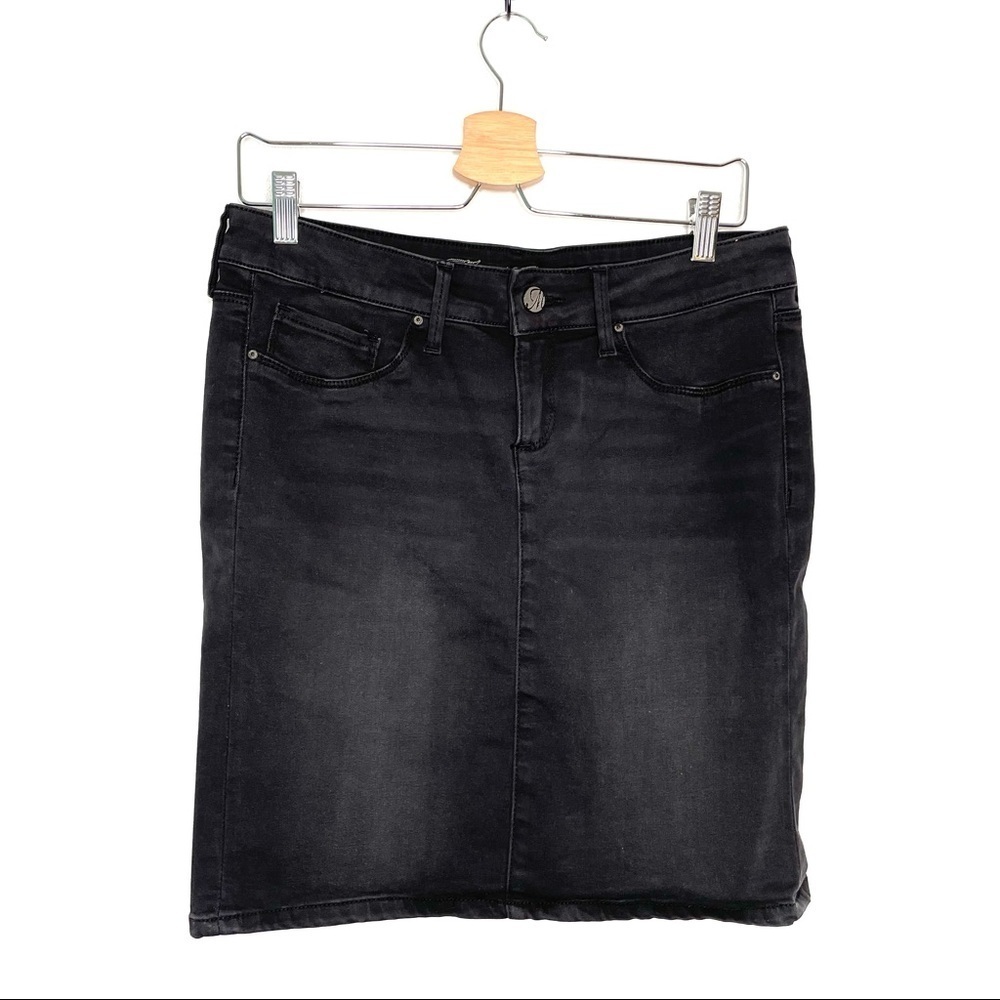 Mavi | Black Distressed Jean Skirt